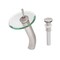 Novatto FALLS Single Lever Waterfall Vessel Faucet Set, Brushed Nickel/ Clear Glass GF-001BN-C-PUD - alternate 1